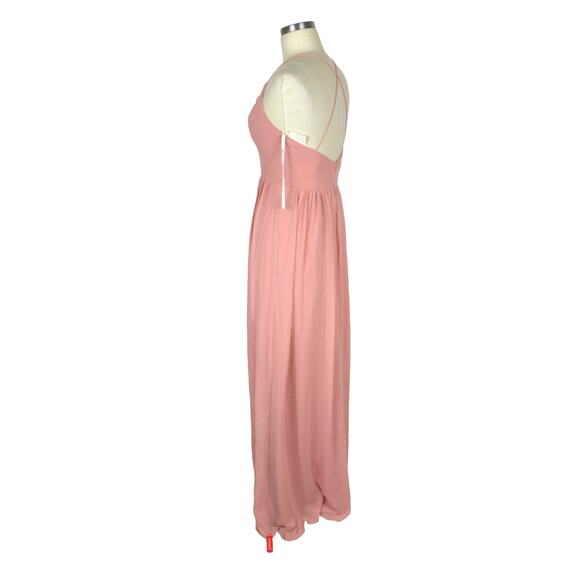 DESSY COLLECTION Desert Rose Spaghetti Strap Maxi Gown Chiffon Size 2 NWT - Picture 2 of 8